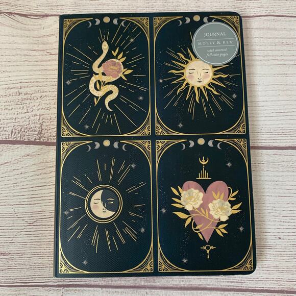 Molly & Rex Journal Sun Moon Snake Heart Full Color 208 Lined Pages 4 Designs - Picture 1 of 11